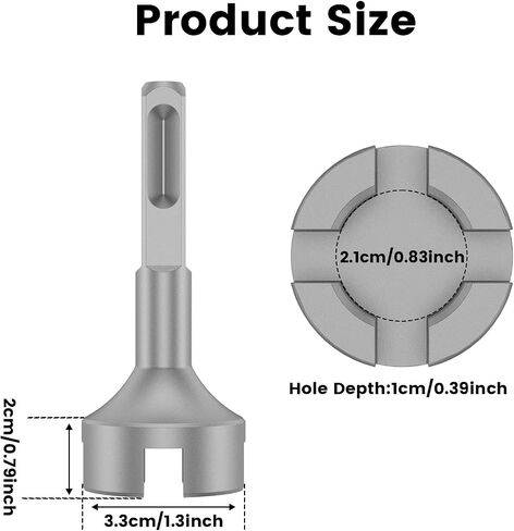 SDS Ground Rod Driver for Hammer Drill, Forged Steel Drill Bit Driver, High Hardness Rotary Hammer Drill, Square Cross Pile Ground Rod Adapter Bit for Most SDS Shank Hammer Drill Tool (1pcs, grey) in Saudi Arabia