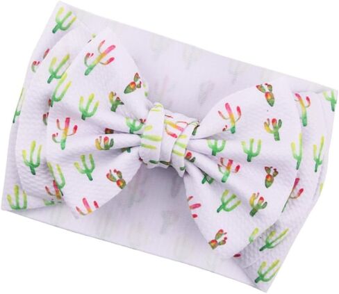 Baby Cactus Headband Plant Turban Baby Pricklypear Hair Bowknot Cactus Hair Band Bow BTB09 (A2-Turban, Free Size) in Kuwait