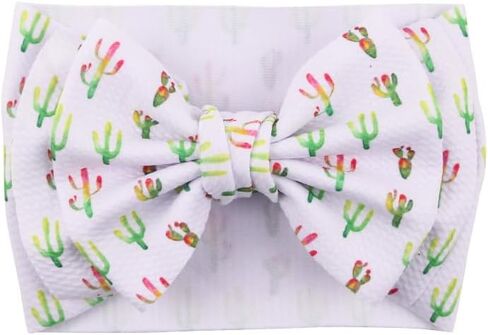 Baby Cactus Headband Plant Turban Baby Pricklypear Hair Bowknot Cactus Hair Band Bow BTB09 (A2-Turban, Free Size) in Kuwait
