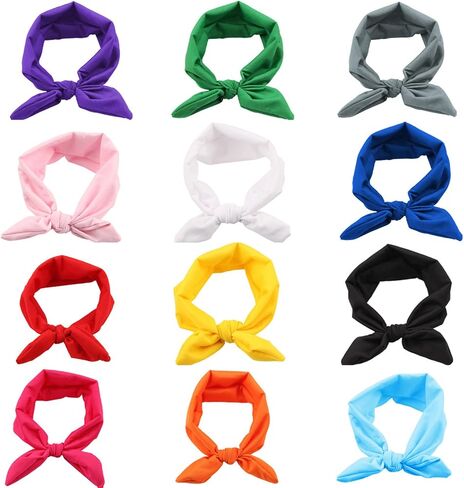 Bodermincer 6 Set 6 Colors Mom and Me Headband Hair Band Bow Knot Headbands Baby Hair Accessories Turban Baby and Mommy Cotton Headwrap Set 2 Pcs (6 set) in Kuwait