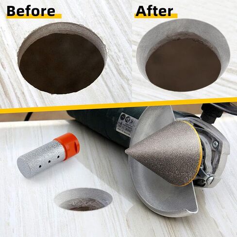 Diamond Beveling Chamfer Bits Diamond Countersink Drill Bit for Existing Holes Enlarging Shaping Trimming in Tile Marble Glass Granite Ceramic 1-7/8"(48mm) Dia with 5/8-11" Thread Adapter in Kuwait