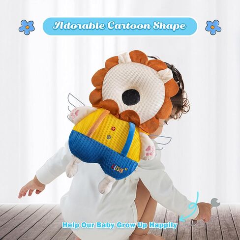Baby Head Protector Cushion Backpack with 3 Baby Knee Pads for Walking & Crawling. (Astronaut) in Saudi Arabia