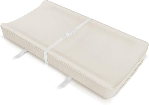 Soft Baby Diaper Changing Pad with Cotton Cover - Waterproof Changing Table Topper with Washable Cover and Safety Straps Fits All Standard Dressers - The Perfect Pad for Your Baby Girl or Boy in Saudi Arabia