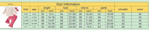Toddler Baby Girl Fall Winter Clothes Ribbed Ruffle Long Sleeve Shirt + Flared Pants Outfits Set in Saudi Arabia
