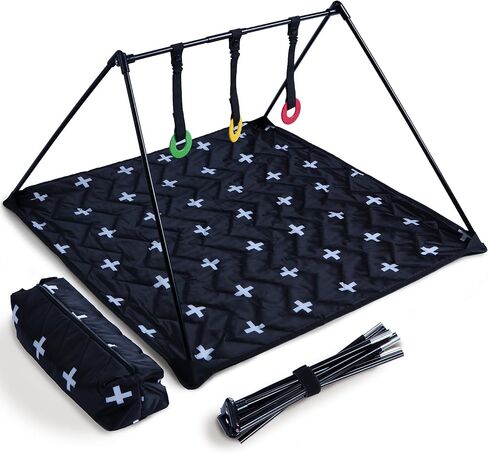 Travel Play Mat for Babies 0-6 Months, Baby Play Mat, Newborn Essentials, Tummy Time Mat, Baby Mat for Floor, Play Mat for Babies 6-12 Months Crosses Pattern in Saudi Arabia
