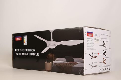 reiga 52 Inch ETL Listed High CFM Quiet DC Motor Smart Ceiling Fans with Lights Remote Control, Indoor 3 Blade Modern Ceiling Fan for Living Room Bedroom Farmhouse in Saudi Arabia