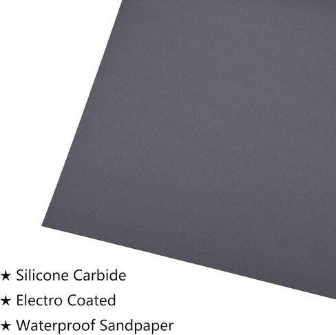 3pcs 10000 Grit Sandpaper Sheet 9 inch x 11 inch, Electro Coated Silicone Carbide Sandpaper for Wet or Dry Use, Sander Sheets for Wood Metal Polishing in Kuwait