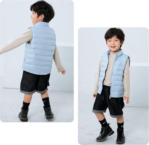 Happy Cherry Kids Down Jacket Hooded Vest Winter Jacket for Boys Hoodies Padded Jackets Girls Outwear Coat 3-14 Years in Kuwait