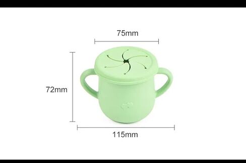 Silicone Sippy Cups for Baby, Toddler Training Cup with Handles and Spout Lid, Infants Spill Proof Straw Cup 5oz, 6 months+ (Milk) (baby blue) in Saudi Arabia