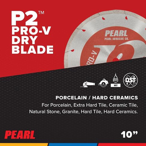 Pearl Abrasive P2 Pro-V PV10PT Tile and Stone Blade for Porcelain 10 x .060 x 5/8 in Kuwait