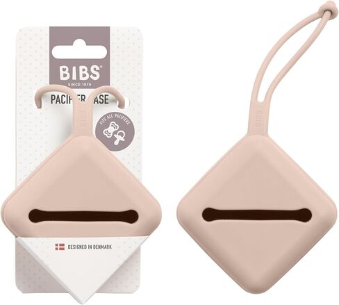 علبة اللهاية مع حزام من BIBS، لتخزين ونقل اللهايات، يمكنها حمل ما يصل إلى ثلاث دمى، 100% خالية من مادة BPA. البلوط الداكن in Saudi Arabia