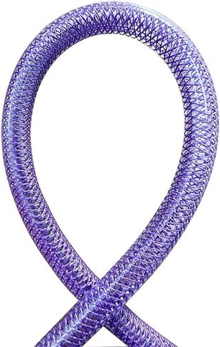 (PU) الارتداد المقوى بالبولي يوريثين 1/4 بوصة معرف (6.3 × 9.8 مم) × 10 قدم، خرطوم هواء 300 رطل لكل بوصة مربعة مع قارنة توصيل سريعة نحاسية صلبة دوارة 1/4 بوصة وقابس، أرجواني (10 بوصات) in Kuwait