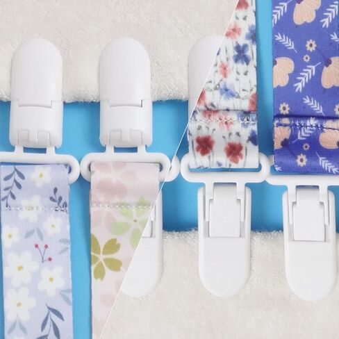 Floral Pacifier Clips, 6 Pack Pacifier Holder Clips for Boys and Girls Fits for Most Pacifiers Brands, Teether Toys and Gift (Flower) in Saudi Arabia