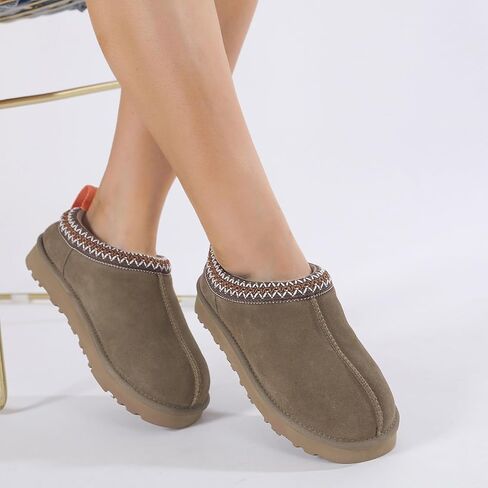 Mel&Syd Slippers for Womens 100% Australian Sheepskin - Real Shearling Fur Wool Womens's Slippers - Upgrated Memory Foam Slippers - No Slip Winter Snow Scuff Slippers Footwear Indoor Outdoor in Kuwait