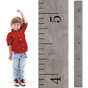 Wooden Growth Chart for Wall-Kids Sizing Chart, Height Measurement for Wall, Kids Height Wall Chart, Kids Height Ruler, Height Growth Chart for Kids - Love Grows Here Gray (63"x6.7")