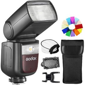 GODOX V860III-C Camera Flash 2.4 G GN60 TTL HSS Master-Slave High Speed Sync 1/8000s Adjustable Brightness 2600mAh Rechargeable with Li-ion Battery Compatible with Canon SLR Camera