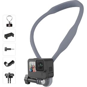 TELESIN Magnetic Neck Mount Kit with Phone Clip Vertical Adapter, POV Selfie Necklace Holder Lanyard Strap for DJI Osmo Action 5 Pro GoPro 13 12 11 10 9 8 Insta360 X3 Go3 Ace Pro Action 3 4 Pocket
