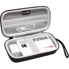 LTGEM Case Compatible with LTGEM Case Compatible with KODAK Mini 2 / Mini Shot 2 Retro 4PASS Portable Photo Printer(Inside: 7"x3.4"x1.2"), Black+Gray