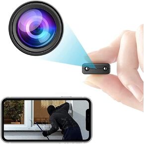 Home Wireless WiFi Camera Spy Hidden Nanny Cam Security Surveillance Cameras Mini Portable Small 1080P HD Room Cameras Indoor and Outdoor Camera No Need Wifi, No Built-in Battery, Mobile APP Remote