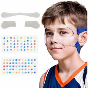 WR Kids Nose Guard for Broken Nose Girls Boys Adjustable Basketball Baseball Sports Face Mask with Foam Padding for Youth Teens (Black)