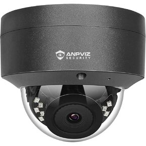 Anpviz 5MP PoE IP Dome Camera with Audio/Mic, IP Security Camera Outdoor Indoor, 98ft IR Night Vision, IP66 Waterproof, 2.8mm Lens, 24/7 Recording, Human Detection, Not PTZ, NDAA Compliant (U Series)