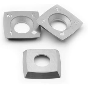 15mm Square with 6" Radius Carbide Cutter Inserts (15×2.5mm-R150) for Woodturning Roughing Tool Fit for Shelix Cutterhead, 3 PCS