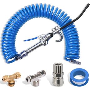 9m Blue Truck Dust Air blow Gun Kit Long Air Hose Heavy Duty Cleaning with Long Nozzle