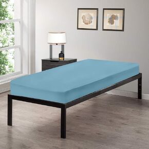 Gilbins Cot Size 30" x 75" Fitted Sheet, Made of Cotton, Perfect for Camp Bunk Beds/RVs/Guest Beds Navy