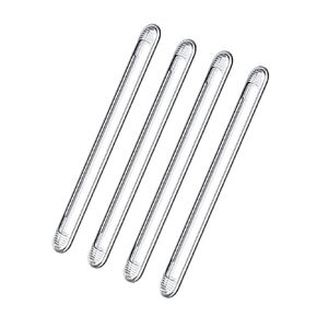 Cabinet Door Bumper, Clear Silicone Rubber Door Stopper Wall Protector, Adhesive Bumpers for Car Doors Drawers Shower Doors Toilet Lid (I-Long)