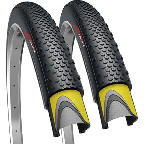 Fincci 700 x 38c Tyre 40-622 Reflective Wall with 1mm Antipuncture Protection for Gravel Cycle Electric Cyclocross Reflective MTB Cross Hybrid Bike Bicycle - Pack of 2