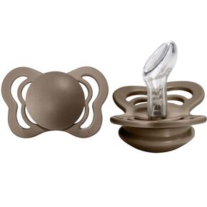 BIBS Pacifiers - Couture Collection | BPA-Free Baby Pacifier | Made in Denmark | Set of 2 Dark Oak Color Premium Soothers | Size 6-18 Months in Kuwait