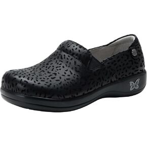 Alegria Womens Keli Professional Clog ليس جلد الفهد 6-6.5 M US