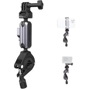 PGYTECH CapLock Bike Motorcycle Handlebar Mount for DJI OSMO Action 5 Pro/4/3/Pocket 3, for Gopro Hero 13/12/11, for Insta360 Ace Pro 2/X4/X3/ONE RS, Action Camera Phones with 1/4"-20 Thread Adapter