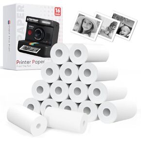 16 Rolls Instant Print Camera for Kids Refill Print Paper,HD Printing Thermal Print Paper Set Portable Refill Print Paper
