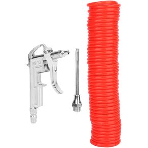 Air Duster Blow Gun, 6mm 1/8 inch Aluminum Alloy Air Duster Blow Gun with 9m Spring Hose