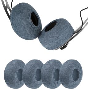 Geekria 2 Pairs Knit Headphones Ear Covers, Washable & Stretchable Sanitary Earcup Protectors for On-Ear Headset Ear Pads, Sweat Cover for Warm & Comfort (S/Blue)