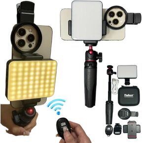 Phone CPL Polarizer Filter,Video,Selfie Light,Mini Tripod for Selfie, Video Conference, TikTok, Vlog.Adjust Brightness Removing Reflective Photographic Video Light for Art, for iPhone Samsung Etc
