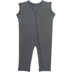GUISBY Rayon Baby Sleeveless Rompers, Summer Footless with 2 Way Zipper Pajamas