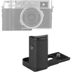 YC Onion Metal Handle L Holder Anti-Slip Holder for Fujifilm X100V Camera Battery Compartment Opening Black