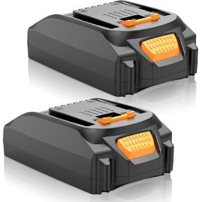 2 Pcaks 18V 3.0Ah Lithium Batteries Replace for Worx 18V Battery WA3512, Compatible with Worx WA3525 WA3523 WA3578 WA3520 WA3575 WA3522 WA3544 WA3671 and 18V/20V Power Tools (20V Max)