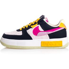 Nike Women's Air Force 1 Fontanka MC Leather Trainers, Off Noir Pink Prime, 6.5