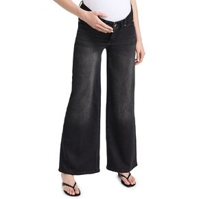 DL1961 Women's Hepburn Wide Leg Maternity Jeans: High Rise 32"