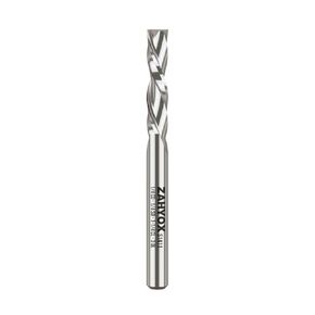 1/4 Inch Shank Downcut Spiral Router Bit Extra Long, Solid Carbide Straight CNC End Mill for Wood, 1/4 Dia x 1-1/4 CL x 3 OVL