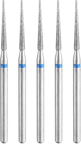 HARFINGTON 5pcs 120-140 Grits Diamond Grinding Bit 1.8mm Tapered Head 2.35mm Shank 15mm Length Stone Sanding Drill Bits Rotary Tool for Ceramic Glass Grinding, Polishing in Saudi Arabia