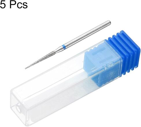 HARFINGTON 5pcs 120-140 Grits Diamond Grinding Bit 1.8mm Tapered Head 2.35mm Shank 15mm Length Stone Sanding Drill Bits Rotary Tool for Ceramic Glass Grinding, Polishing in Saudi Arabia