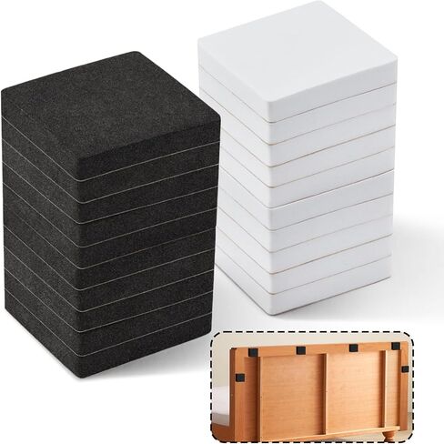 Anti Shake Headboard Stoppers for Wall,Wall Protector from Furniture,Bed Frame Noise Bumper,Anti Vibration Soundproof Pads to Prevent Hitting Wall, Round Black and White-40pcs in Kuwait