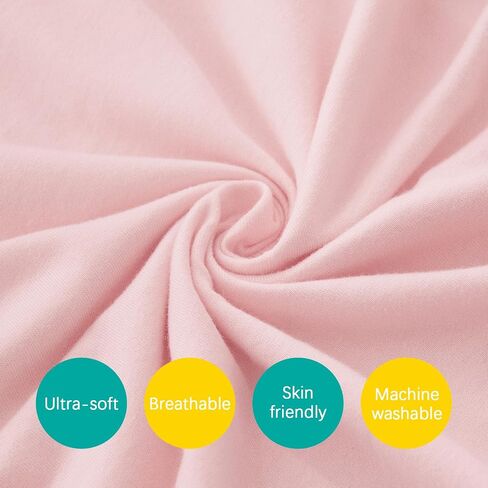 Toddler Pillow 2 Pack with Pillowcase (13 x 18), Cotton Kid Pillow for Sleeping, Machine Washable Soft Travel Pillow, Toddler Use Only, Age 2 to 5 (Gray&Pink) in Saudi Arabia