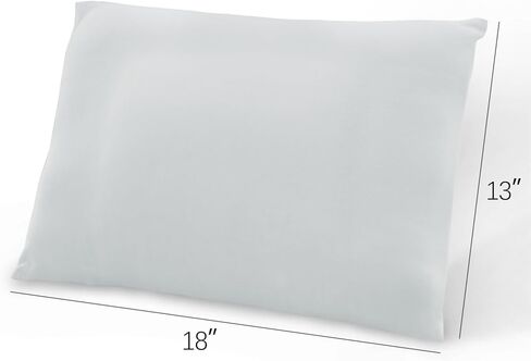 وسادة للأطفال الصغار مكونة من قطعتين مع كيس وسادة (13 × 18)، وسادة أطفال قطنية للنوم، وسادة سفر ناعمة قابلة للغسل في الغسالة، تستخدم للأطفال الصغار فقط، من عمر 2 إلى 5 سنوات (رمادي ووردي) in Kuwait