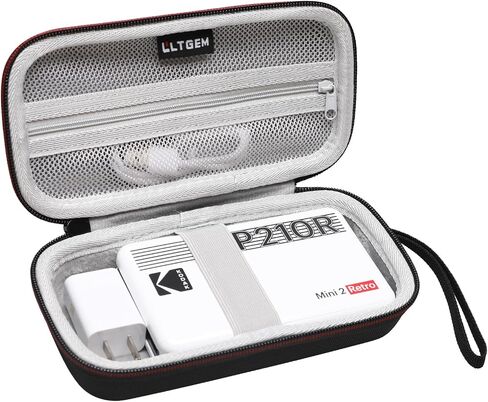 LTGEM Case Compatible with LTGEM Case Compatible with KODAK Mini 2 / Mini Shot 2 Retro 4PASS Portable Photo Printer(Inside: 7"x3.4"x1.2"), Black+Gray in Saudi Arabia