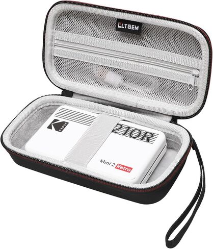 LTGEM Case Compatible with LTGEM Case Compatible with KODAK Mini 2 / Mini Shot 2 Retro 4PASS Portable Photo Printer(Inside: 7"x3.4"x1.2"), Black+Gray in Saudi Arabia